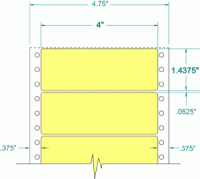 4" x 1-7/16"-ADDRESS(YELLOW)