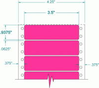 3-1/2" x 15/16"-FLUORESCENT ADDRESS(PINK)