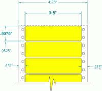 3-1/2" x 15/16"-FLUORESCENT ADDRESS(YELLOW)