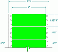 4" x 1-7/16"-FLUORESCENT ADDRESS(GREEN)