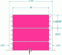 4" x 1-7/16"-FLUORESCENT ADDRESS(PINK)