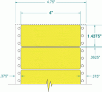 4" x 1-7/16"-FLUORESCENT ADDRESS(YELLOW)