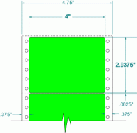 4" x 2-15/16"-FLUORESCENT ADDRESS(GREEN)
