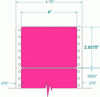 4" x 2-15/16"-FLUORESCENT ADDRESS(PINK)