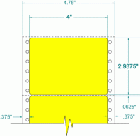 4" x 2-15/16"-FLUORESCENT ADDRESS(YELLOW)