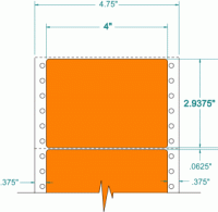 4" x 2-15/16"-FLUORESCENT ADDRESS(ORANGE)