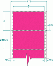 5" x 2-15/16"-FLUORESCENT ADDRESS(PINK)