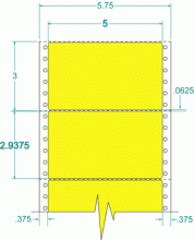 5" x 2-15/16"-FLUORESCENT ADDRESS(YELLOW)