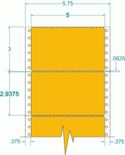 5" x 2-15/16"-FLUORESCENT ADDRESS(ORANGE)