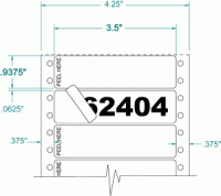 3-1/2" x 15/16"-PIGGYBACK ADDRESS