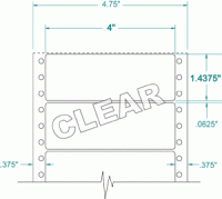 4" x 1-7/16"-FROSTY CLEAR POLYESTER ADDRESS/SHIPPING