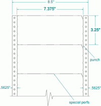 7-3/8" x 3-1/4"-CONTINUOUS TAB