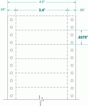 3.4" x 15/16"-POST MAIL BAG TAG
