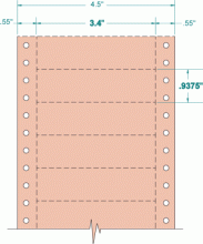 3.4" x 15/16"-POST MAIL BAG TAG(RED)