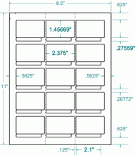 2.375" x 1.45" & 2.1" x .275"-DATA TAPE SET