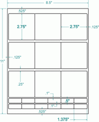 2-3/4" x 2-3/4" & 1-3/8" x 1/2"-3-1/2" DISK