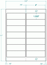 4" x 1-1/3"-ADDRESS