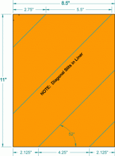 8-1/2" x 11"-FLOUR.SHEET-4 SLITS(ORANGE)