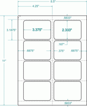 3-3/8" x 2-1/3"-NAME BADGE