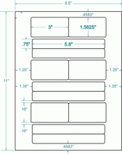 3" x 1-9/16" & 5.8" x 3/4"-VHS SET