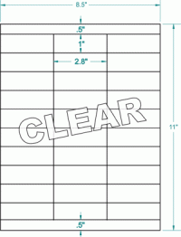2-5/6" x 1"-FROSTY CLEAR ADDRESS