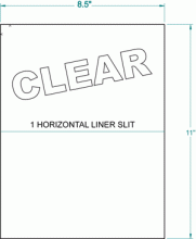 8-1/2" x 11"-FROSTY CLEAR FULL SHEET-1 SLIT