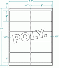 4" x 2"-POLYESTER MAILING