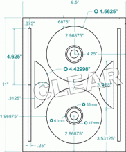 Glossy Clear CD / DVD - Compulabel® Layout - Inkjet ONLY