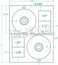 Glossy Clear CD / DVD - Stomper® Comparable - Inkjet ONLY