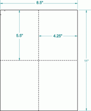 4-1/4" x 5-1/2"-BLANK POSTCARD