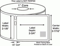 2-1/8" x 2-3/4" Disk. Jumbo Roll