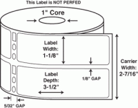 1-1/8" x 3-1/2"  Address