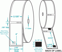 2-1/8" x 4" Shipping