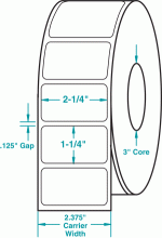 2-1/4" x 1-1/4"