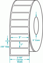 3" x 1" P