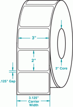 3" x 2"