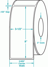 3-1/2" x 8"
