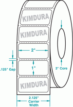 2" x 1" P -WHITE KIMDURA ROLL