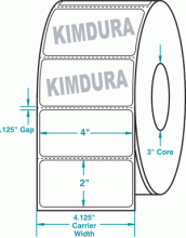 4" x 2" P-WHITE KIMDURA ROLL