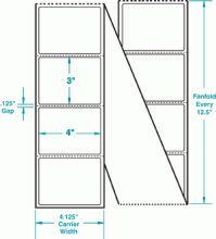 4" x 3" P-FANFOLD