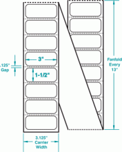 3" x 1-1/2" P-FANFOLD