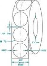 Kirk-Rudy&trade; - with vertical perf through tab-3/4" Dia.