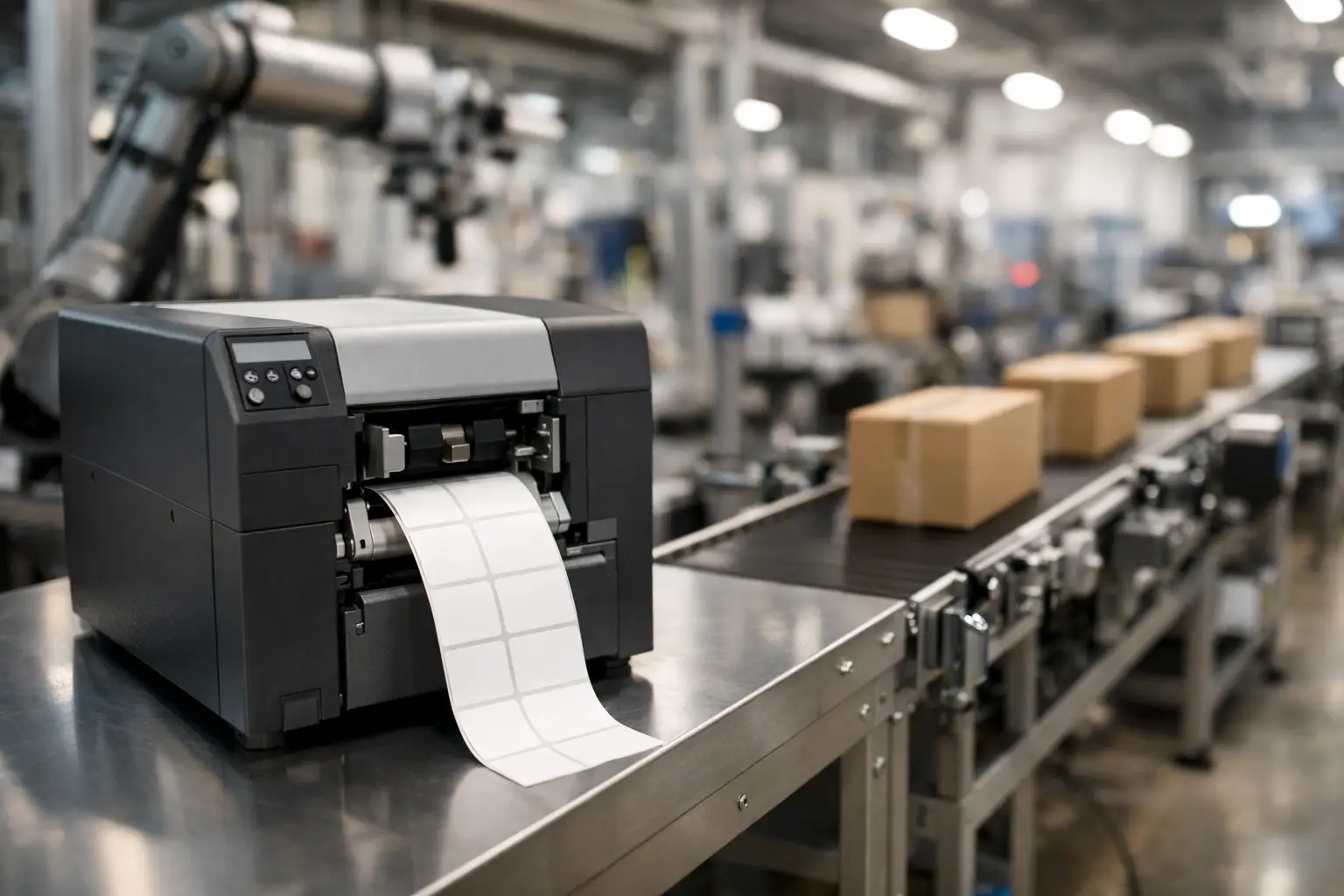 Industrial Label Printer for Production Lines